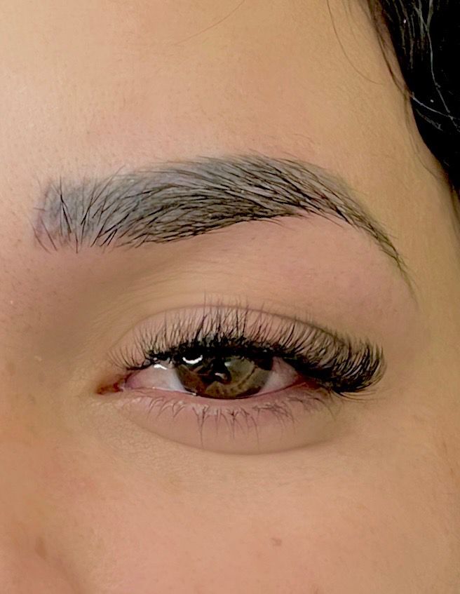 Extensiones de pestañas primer plano